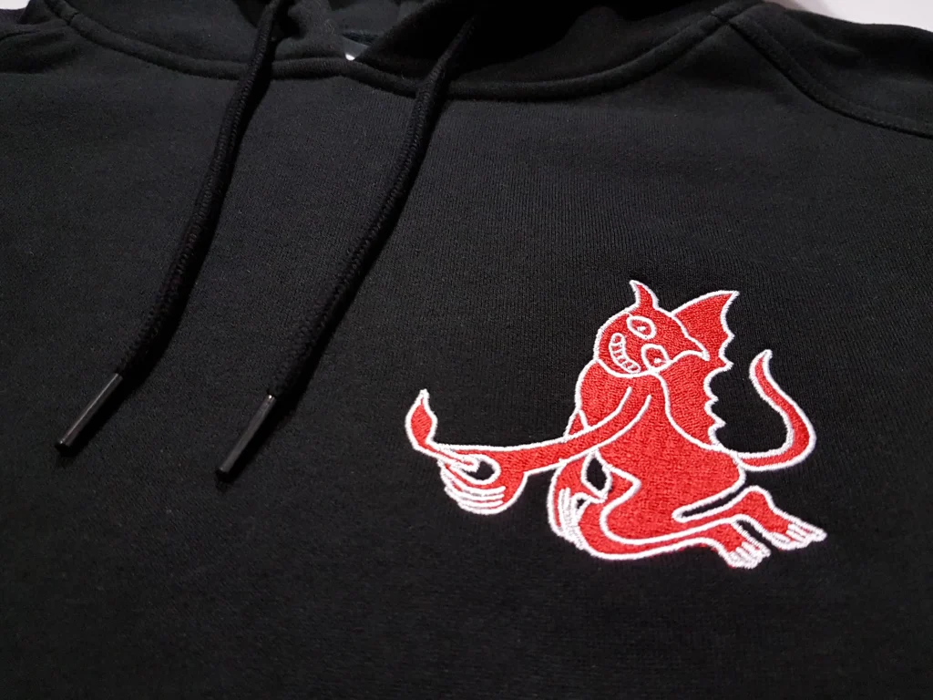 embroidered hoodie